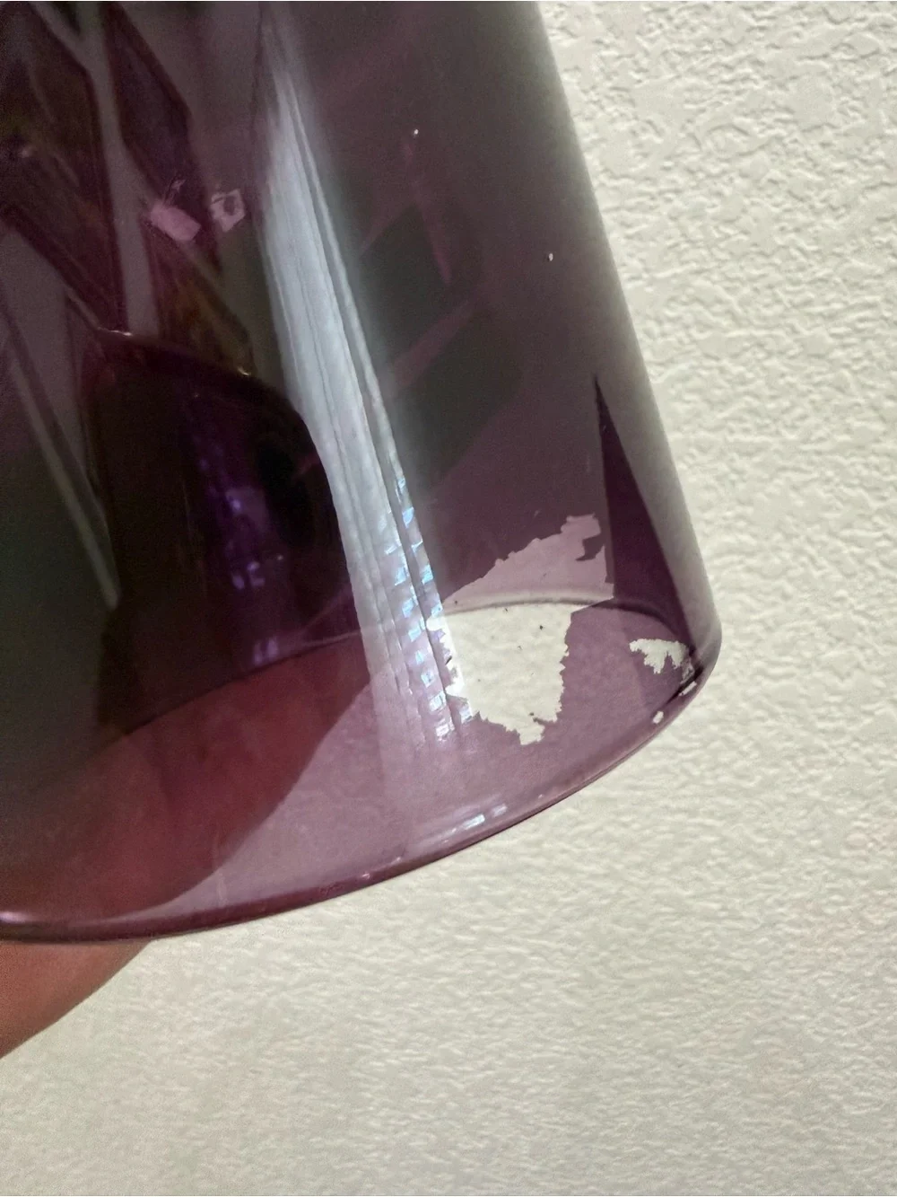 Purple Tinted Glass Lidded Candle Holder Multipurpose Glass Container